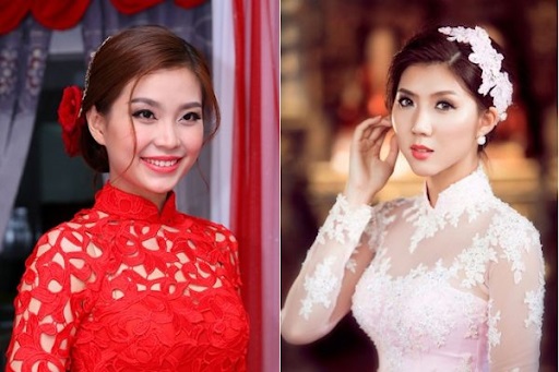 25+ Kiểu Tóc Đẹp Lấp Lánh Cho Cô Dâu Mặc Áo Dài
