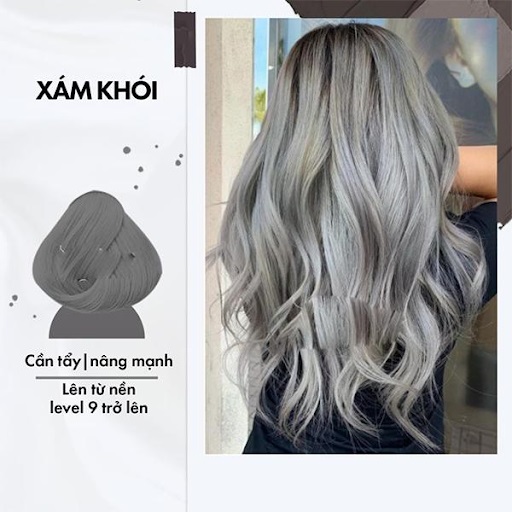 Nhuộm tóc màu xám khói có cần tẩy tóc không? Phong cách nào là đẹp?